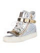 Giuseppe Zanotti Metallic Wedge Sneakers