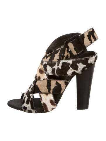 Giuseppe Zanotti Printed Ponyhair Sandals