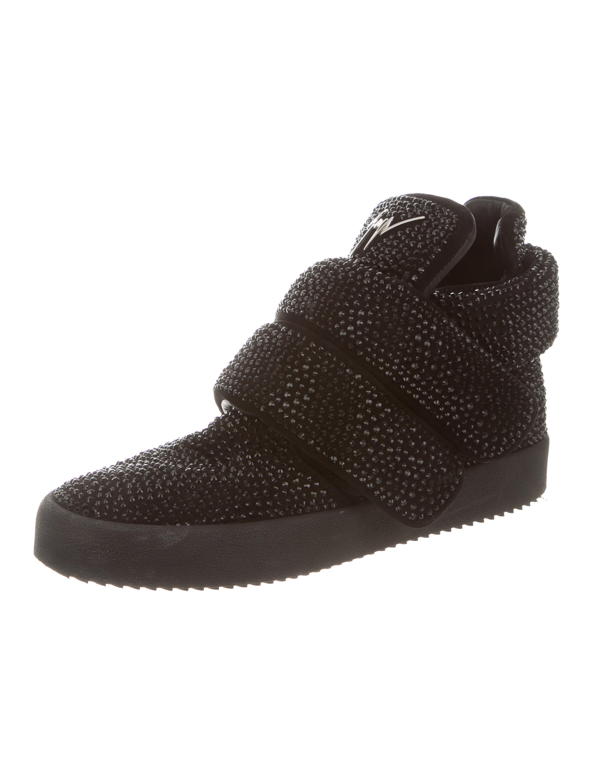 Giuseppe Zanotti Crystal-Embellished Puff-Strap Sneakers