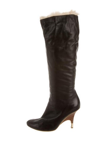 Giuseppe Zanotti Fur-Lined Leather Boots
