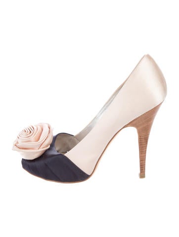 Giuseppe Zanotti Satin Floral Pumps