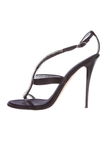 Giuseppe Zanotti Crystal Embellished Satin Sandals
