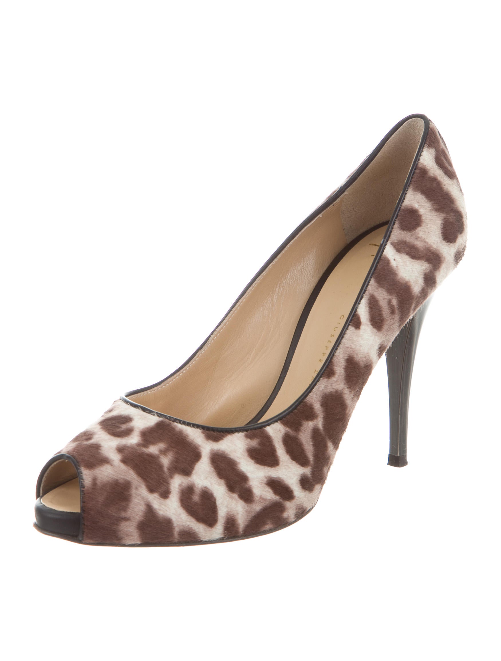 Giuseppe Zanotti Ponyhair Peep-Toe Pumps