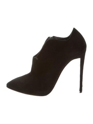 Giuseppe Zanotti Suede Round-Toe Booties