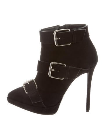 Giuseppe Zanotti Suede Buckle Ankle Boots