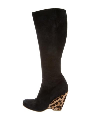 Giuseppe Zanotti Suede Wedge Boots