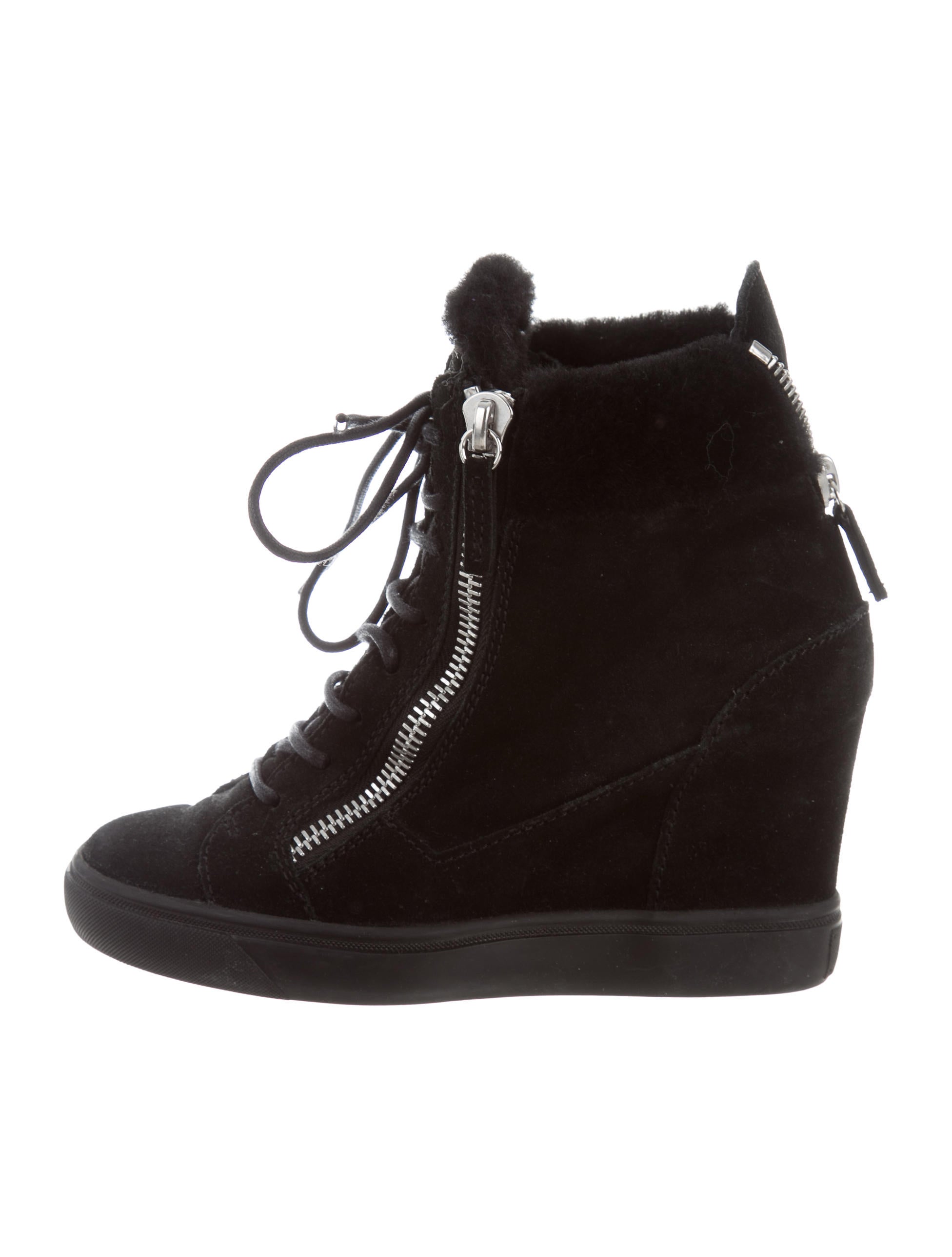 shearling lined sneakers giuseppe zanotti shearling lined wedge sneakers shoes shearling lined sneakers giuseppe zanotti shearling lined wedge sneakers shoes