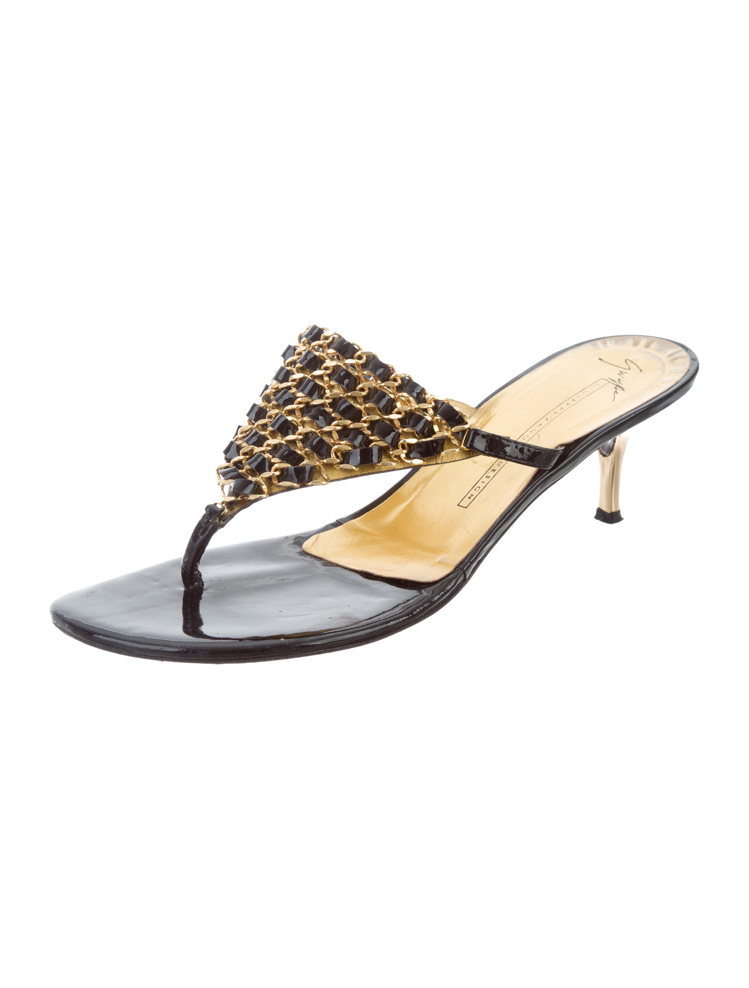Giuseppe Zanotti Chain-Link Thong Sandals - Shoes - GIU39706 | The RealReal