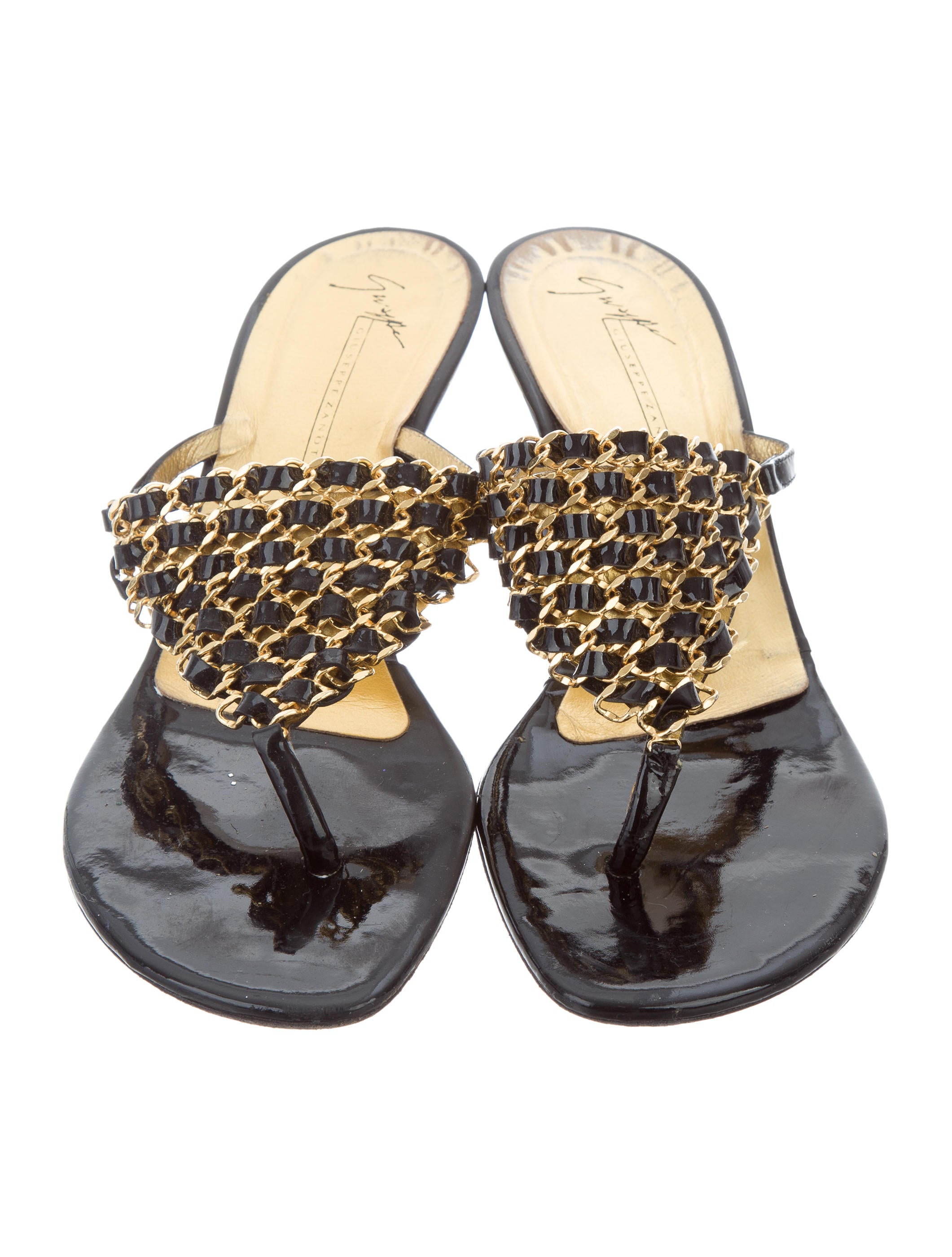 Giuseppe Zanotti Chain-Link Thong Sandals - Shoes - GIU39706 | The RealReal