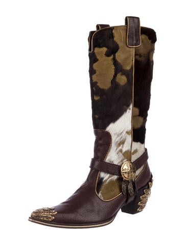 Cowboy Dress Boots | Mens Classic Round-Toe Boots (H7001-Brown)