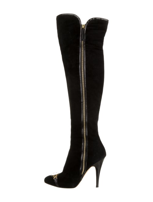 Giuseppe Zanotti Over-The-Knee Suede Boots Black