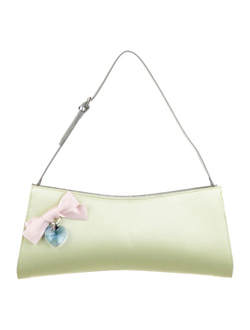 Giuseppe Zanotti Satin Shoulder Bag Green