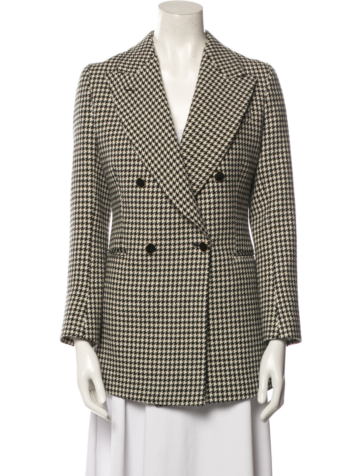 Giuliva Heritage Collection Virgin Wool Houndstooth Print Blazer w/ Tags w/Tags