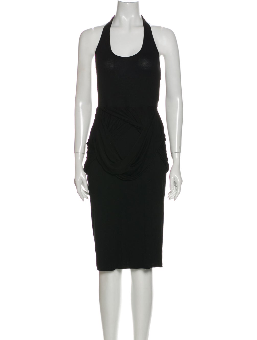 a sleeveless black givenchy gown