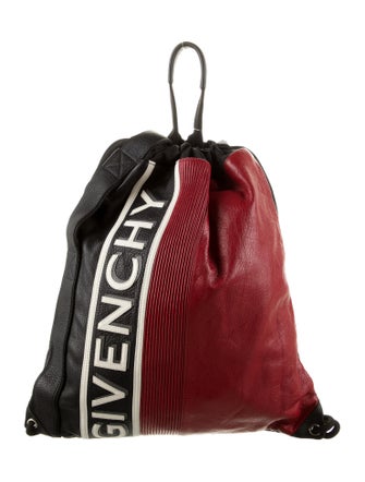 Givenchy Leather and Canvas Drawstring Knapsack