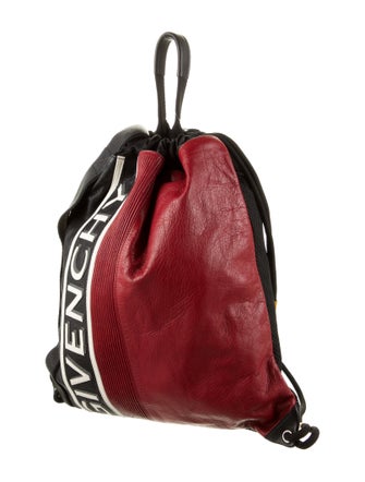 Givenchy Leather and Canvas Drawstring Knapsack