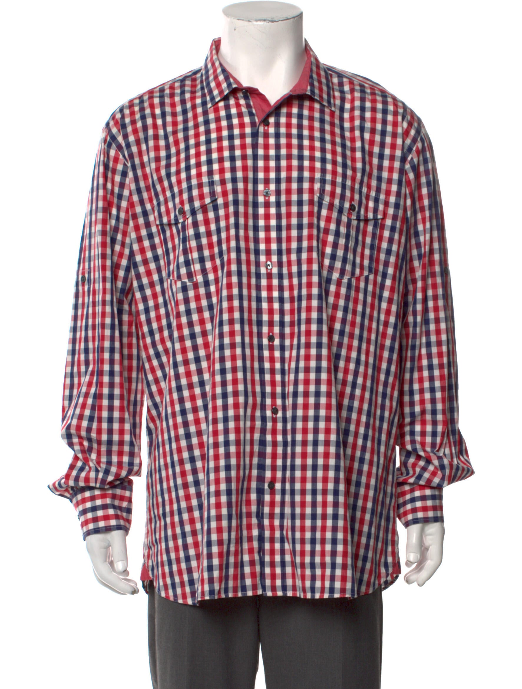Givenchy Plaid Print Long Sleeve Shirt