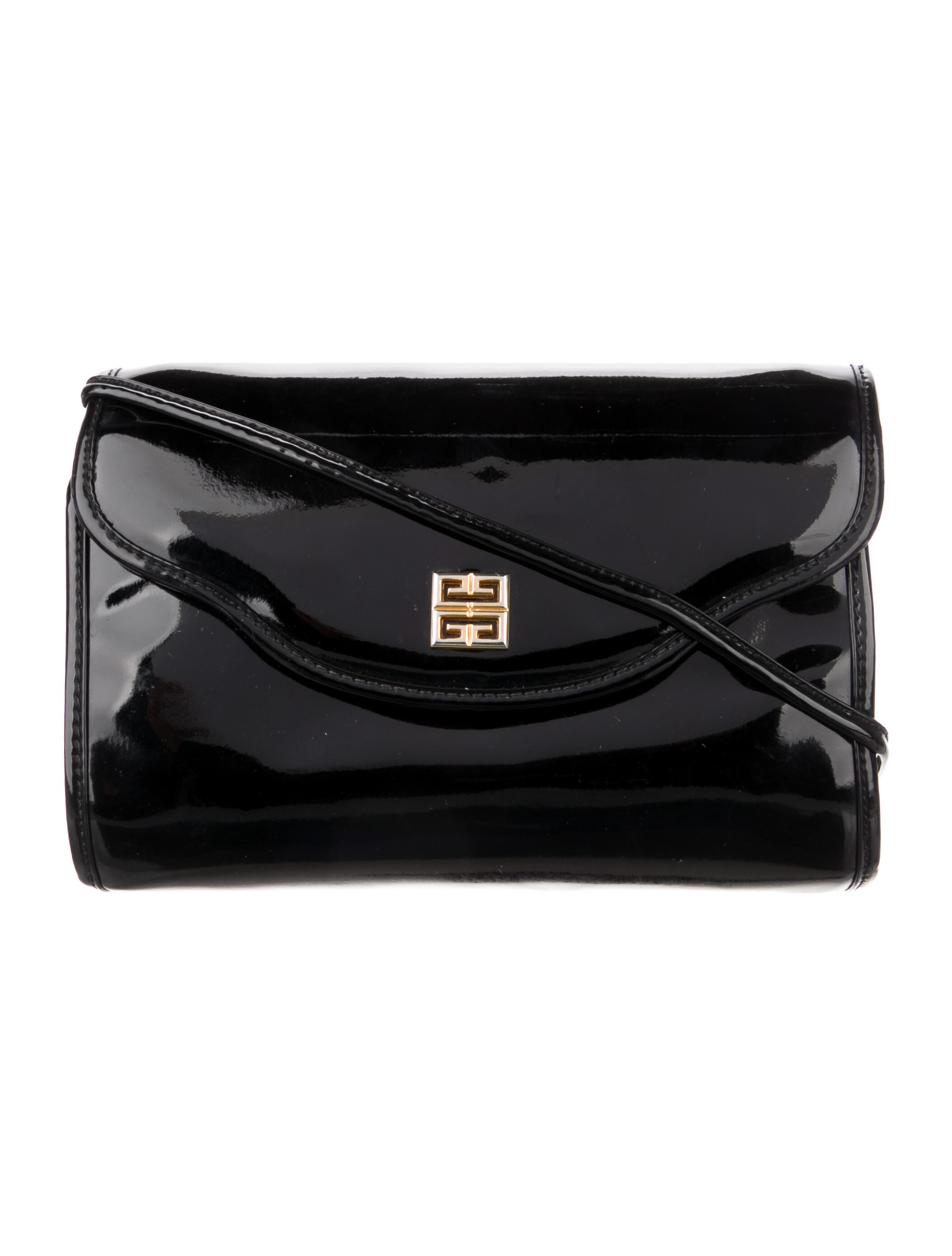 Givenchy Givenchy Leather Chain Link Crossbody Bag Black Crossbody