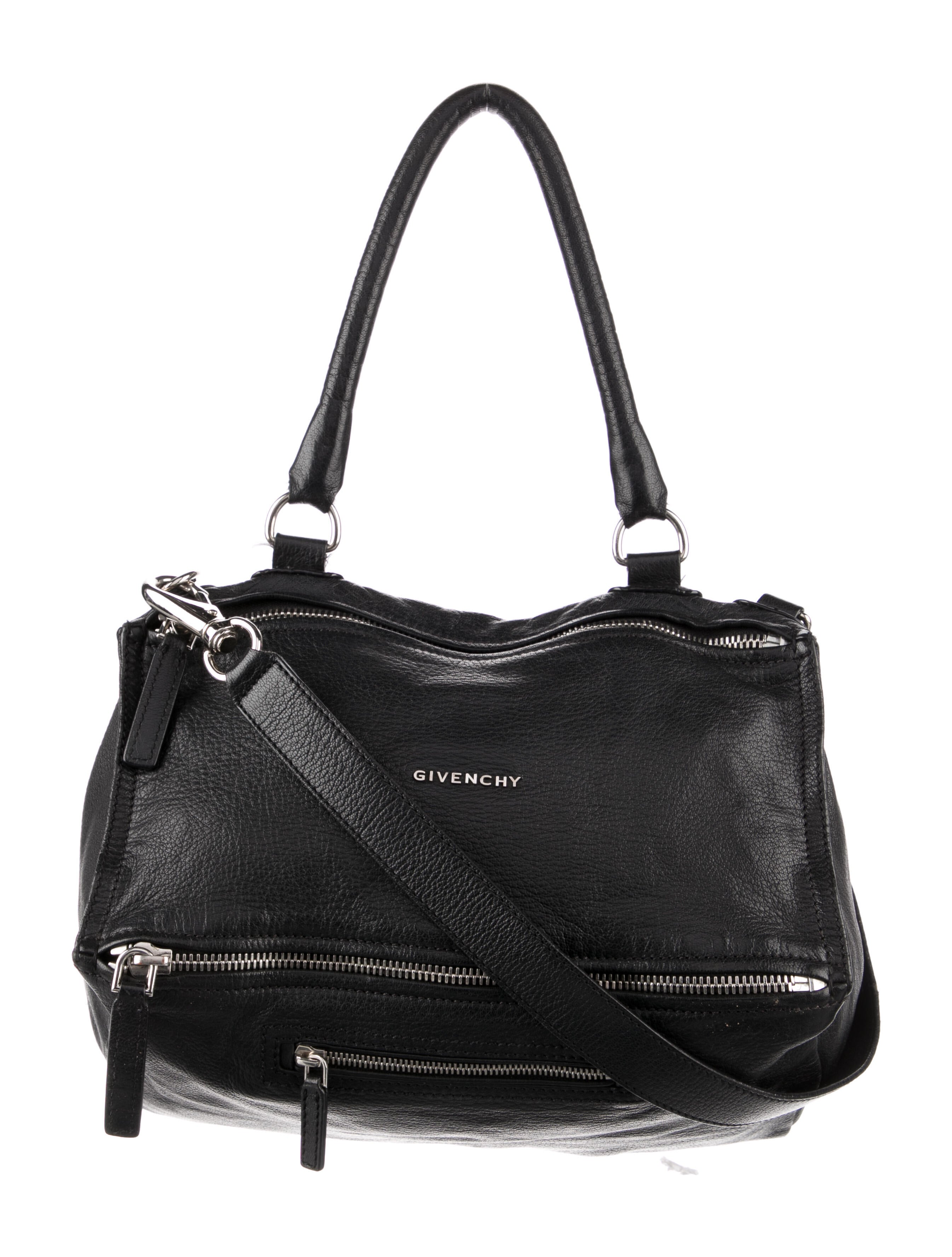 Givenchy Solid Leather Handle Bag Black Handle Bags, Handbags