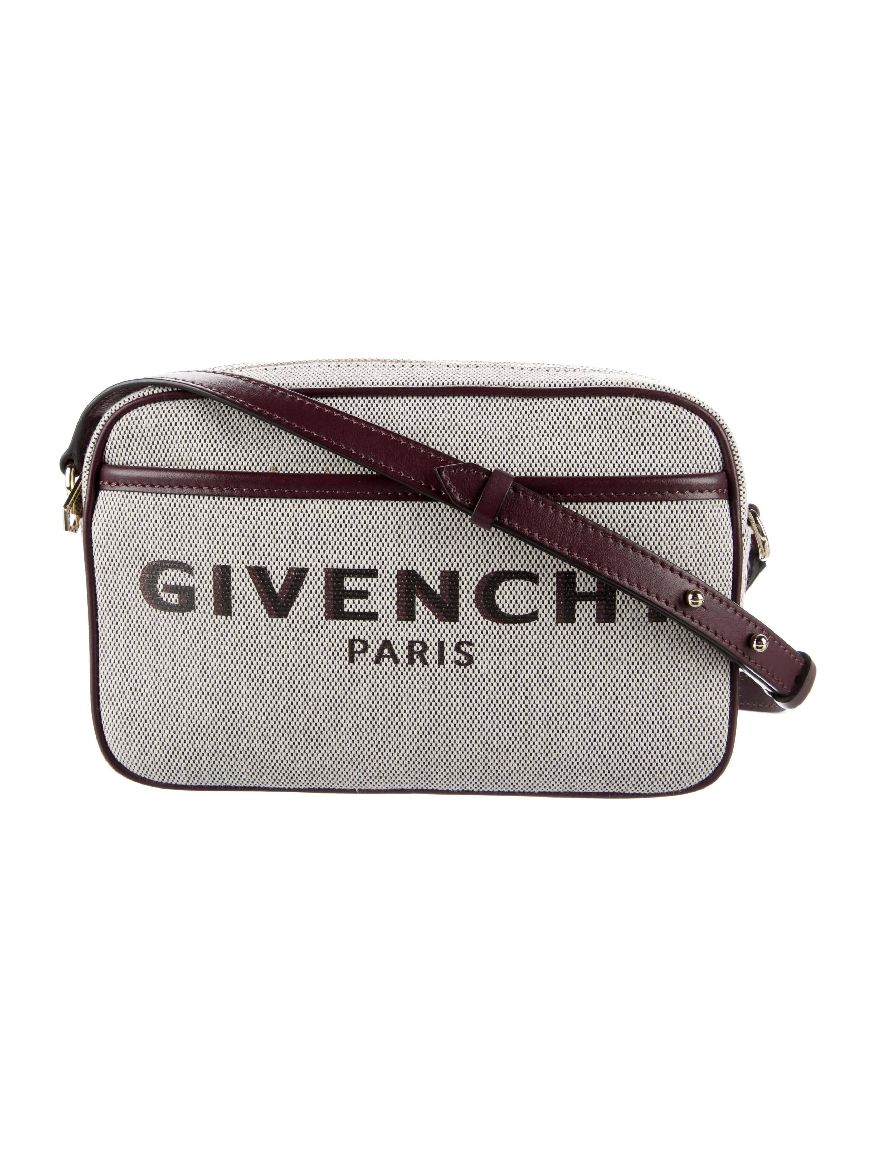 Givenchy LeatherTrimmed Canvas Crossbody Bag Neutrals Crossbody Bags