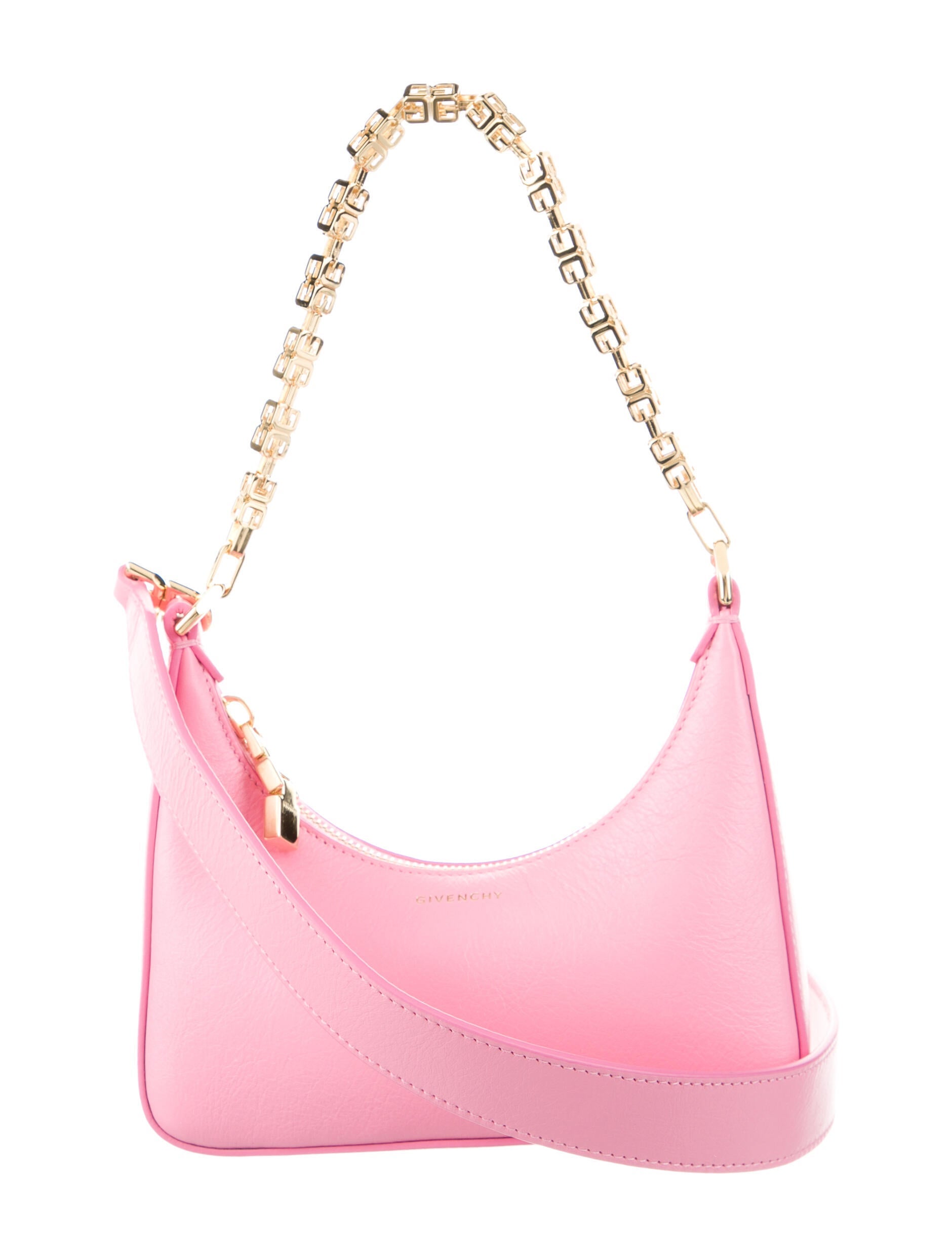 ショルダーバッグ・ポシェット GIVENCHY Woman Shoulder bag Pink BB50W0B1W1 652 GIVENCHY Smooth Calfskin Mini Moon Cut Out Shoulder Bag