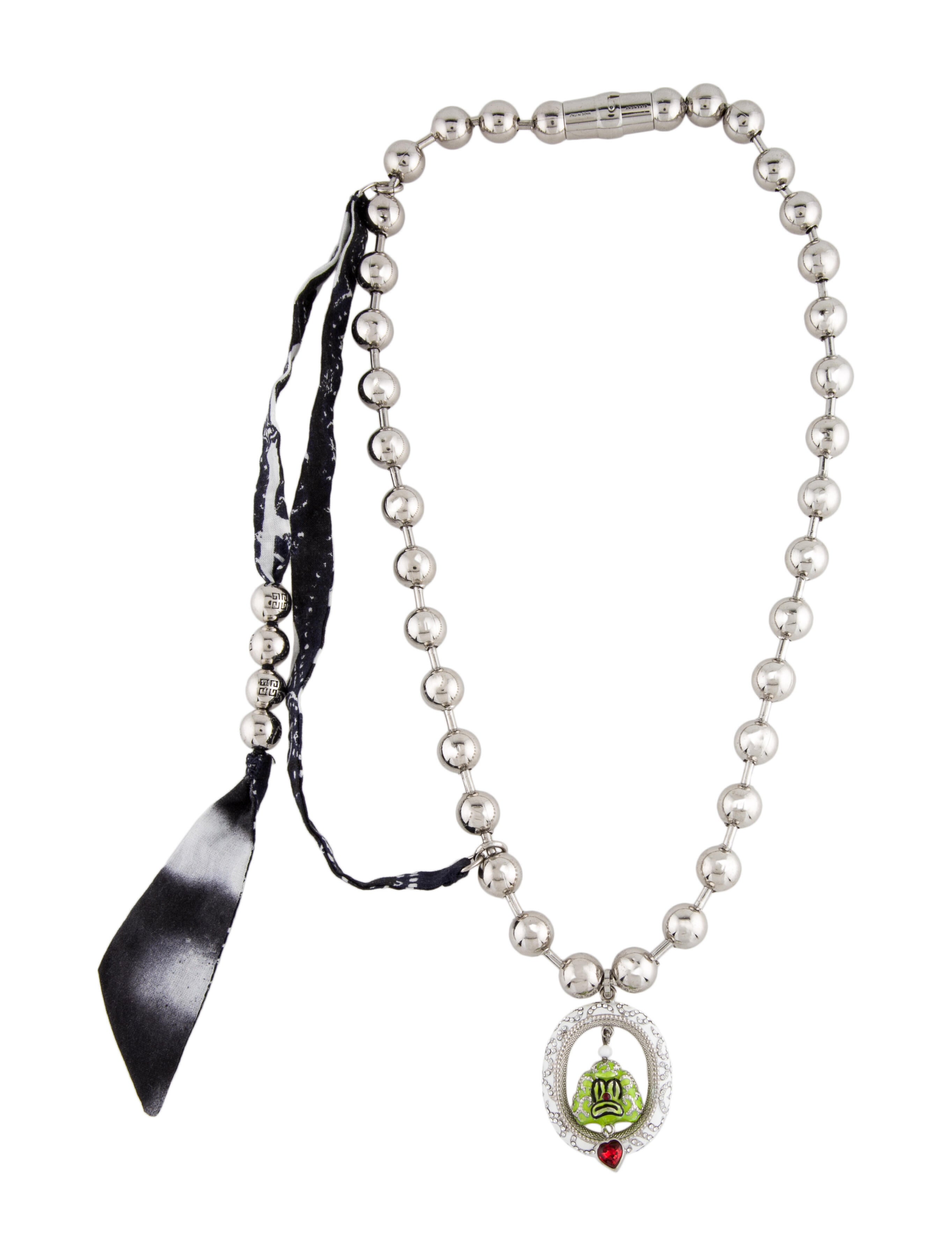 Givenchy X Chito the Clown Pendant Necklace - Bead Strand