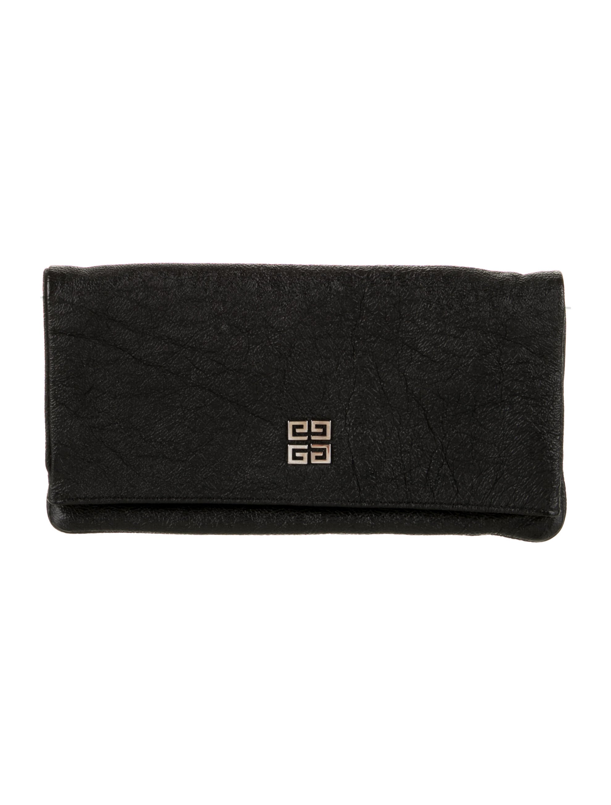 Sandro Leather Faux Fur Clutch Blue Clutches, Handbags WS2121143