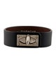 Givenchy Shark Lock Leather Bracelet