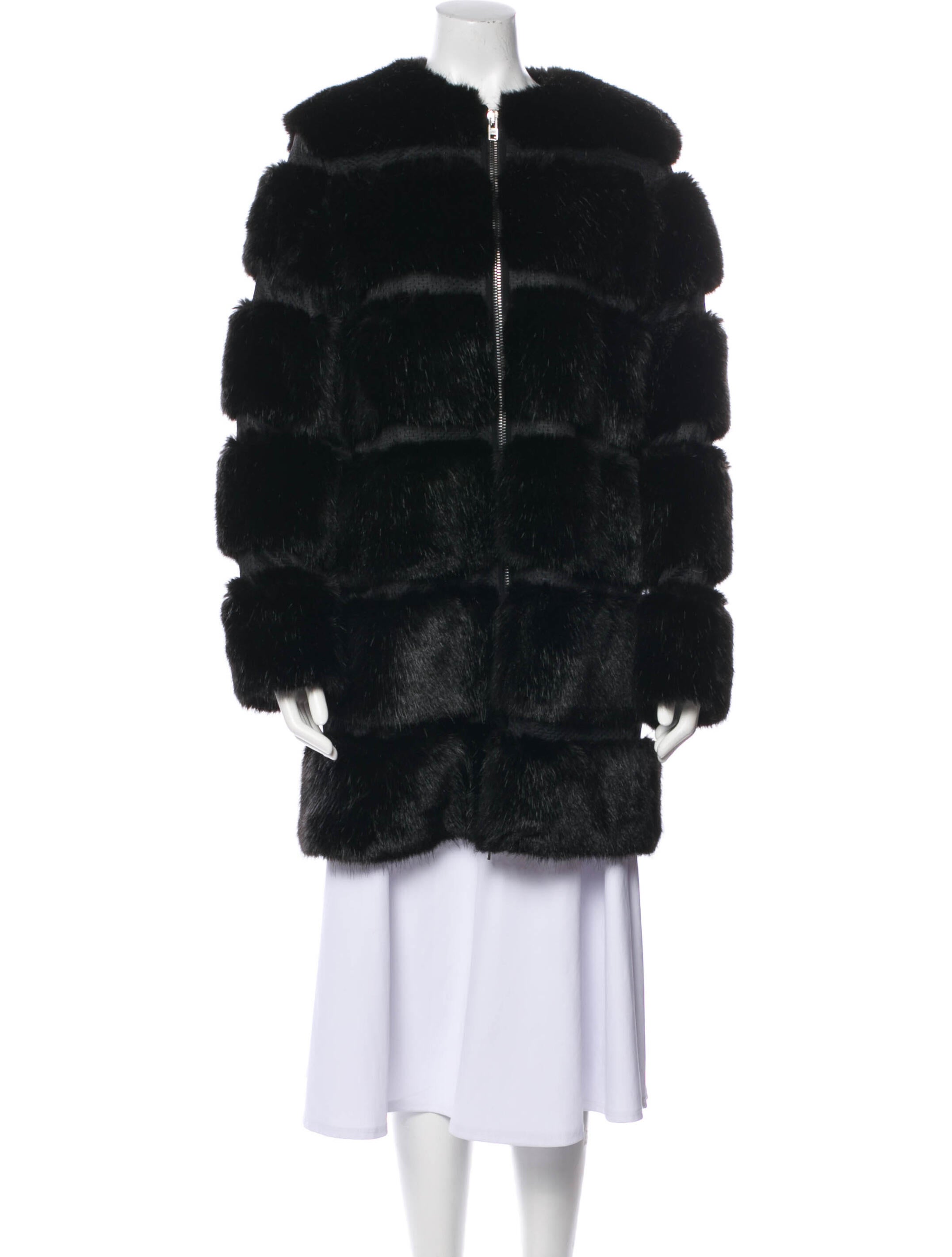 Givenchy Faux Fur Coat Black Coats, Clothing GIV178005 The RealReal