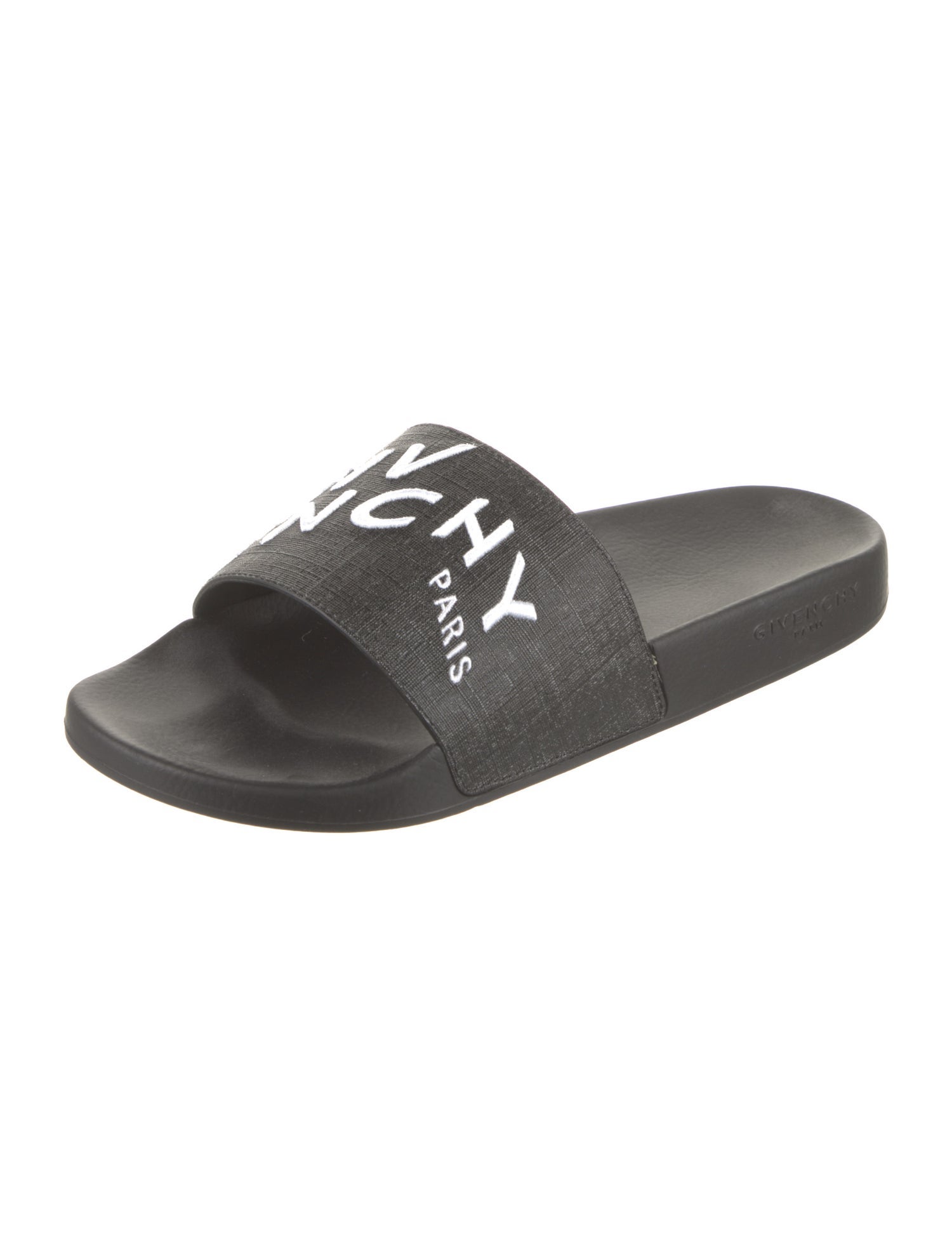 Givenchy Graphic Print Embroidered Accent Slides
