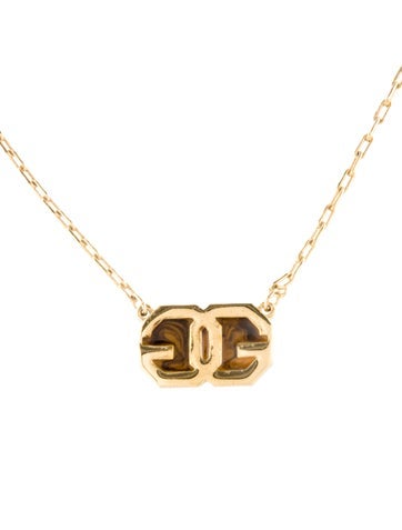 Givenchy Pendant Necklace Vintage GG Resin