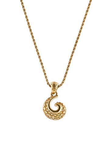 Givenchy Pendant Necklace Vintage Crystal