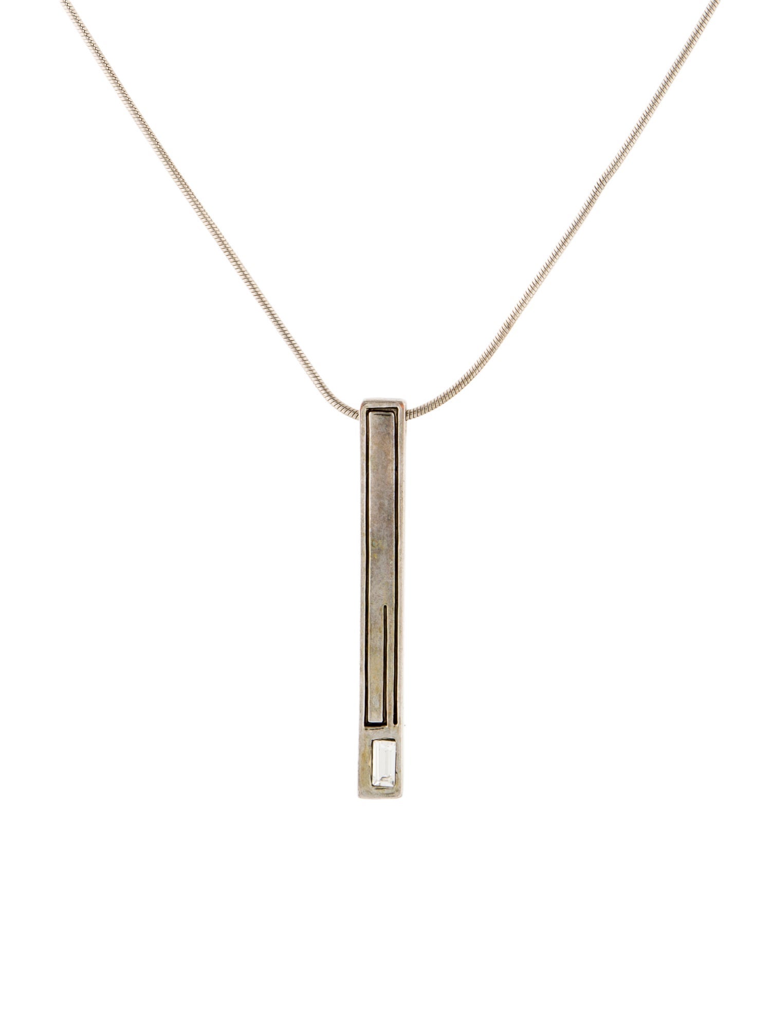 Givenchy Vintage Crystal G Pendant Necklace