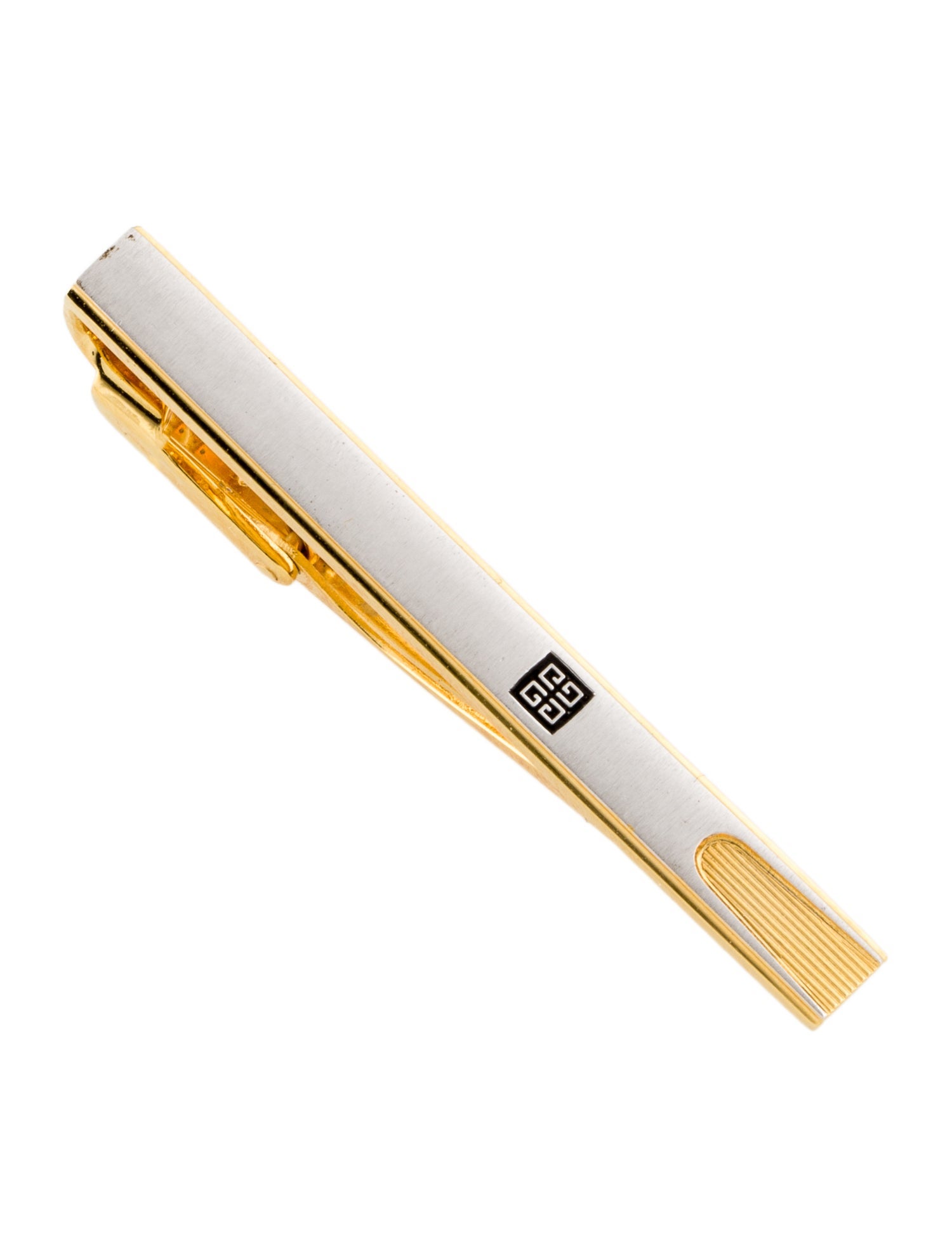 Givenchy Vintage Two-Tone Logo Tie Bar