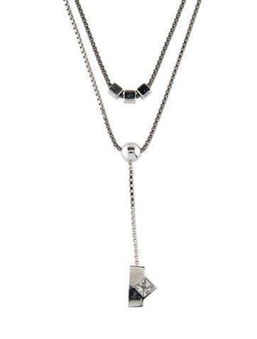 Givenchy Double Strand Crystal Necklace