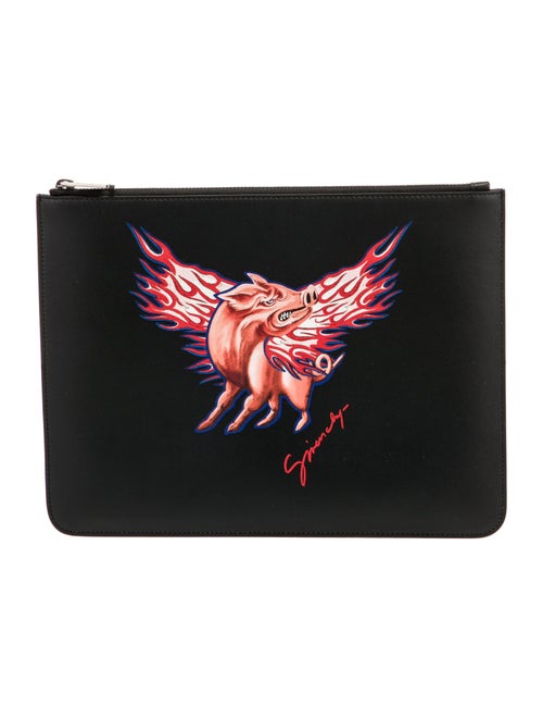 Givenchy Zodiac Pig Graphic Clutch