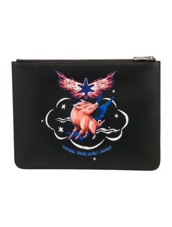 Givenchy Zodiac Pig Graphic Clutch