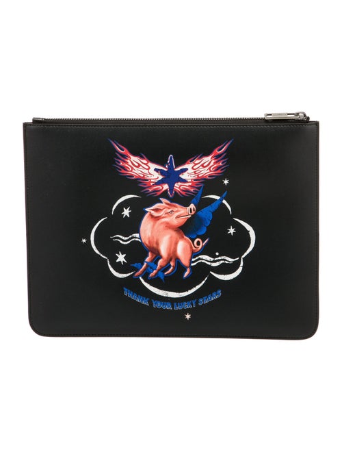 Givenchy Zodiac Pig Graphic Clutch