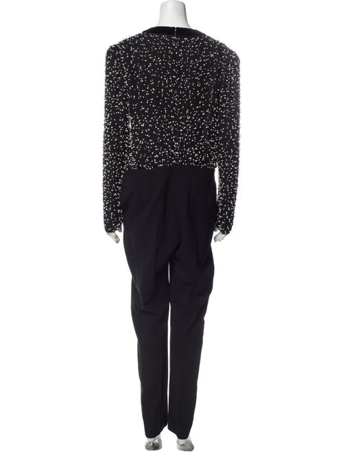 Givenchy Wool Plunge Neckline Jumpsuit