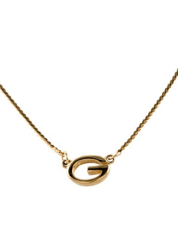 Givenchy Pendant Necklace Vintage Oval 'G'
