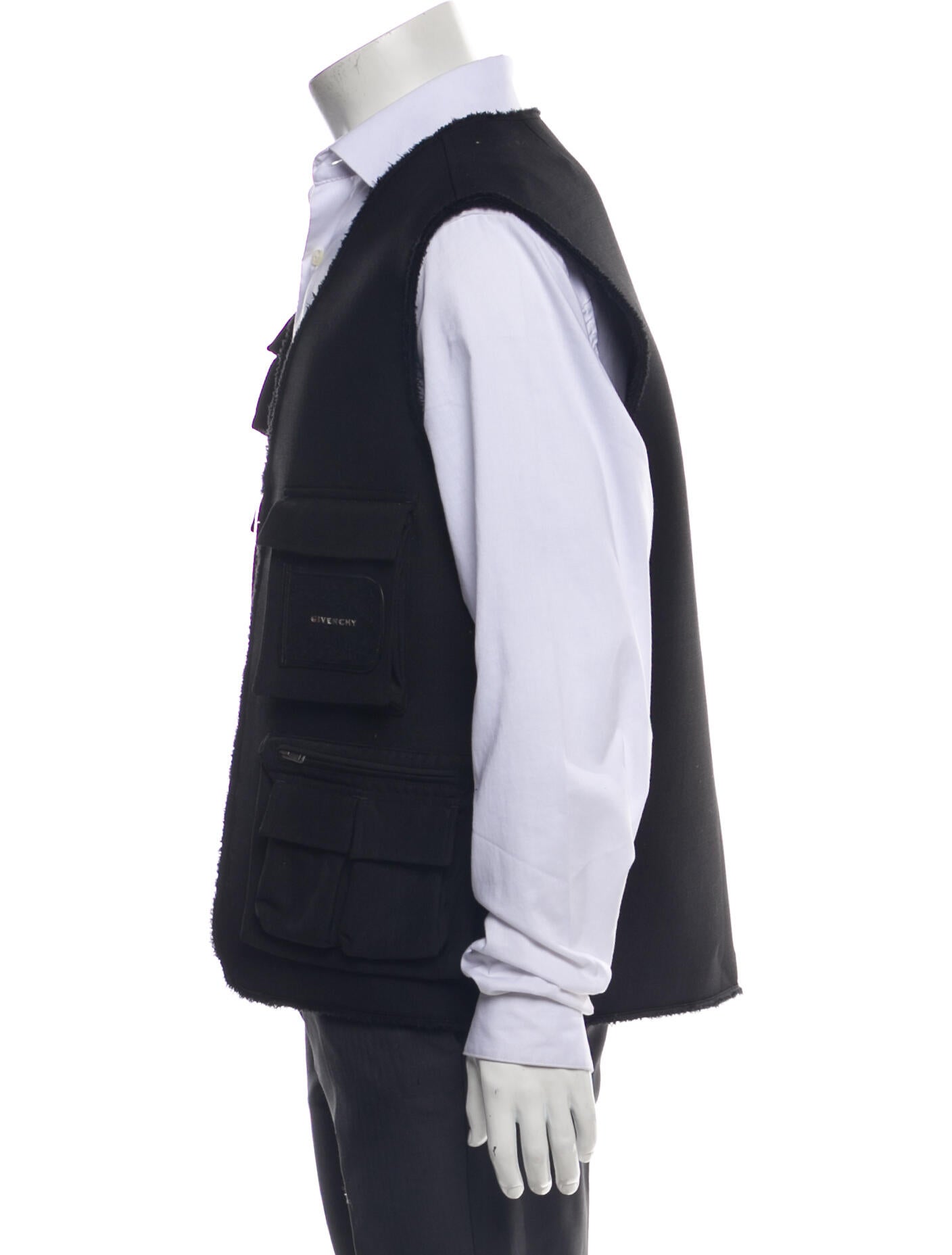 Givenchy Wool Plaid Print Vest