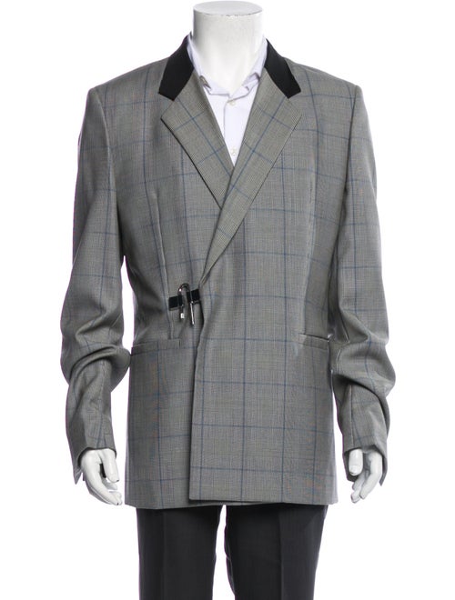 Givenchy Wool Plaid Print Blazer