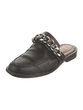 Givenchy Leather Chain-Link Accents Mules