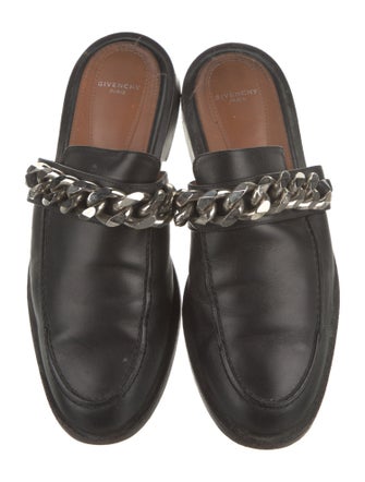Givenchy Leather Chain-Link Accents Mules