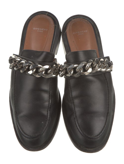 Givenchy Leather Chain-Link Accents Mules