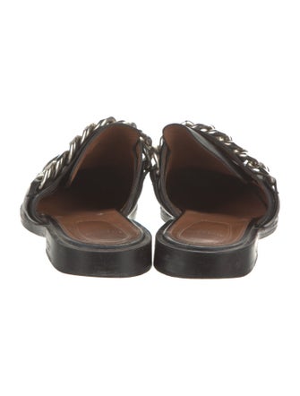 Givenchy Leather Chain-Link Accents Mules