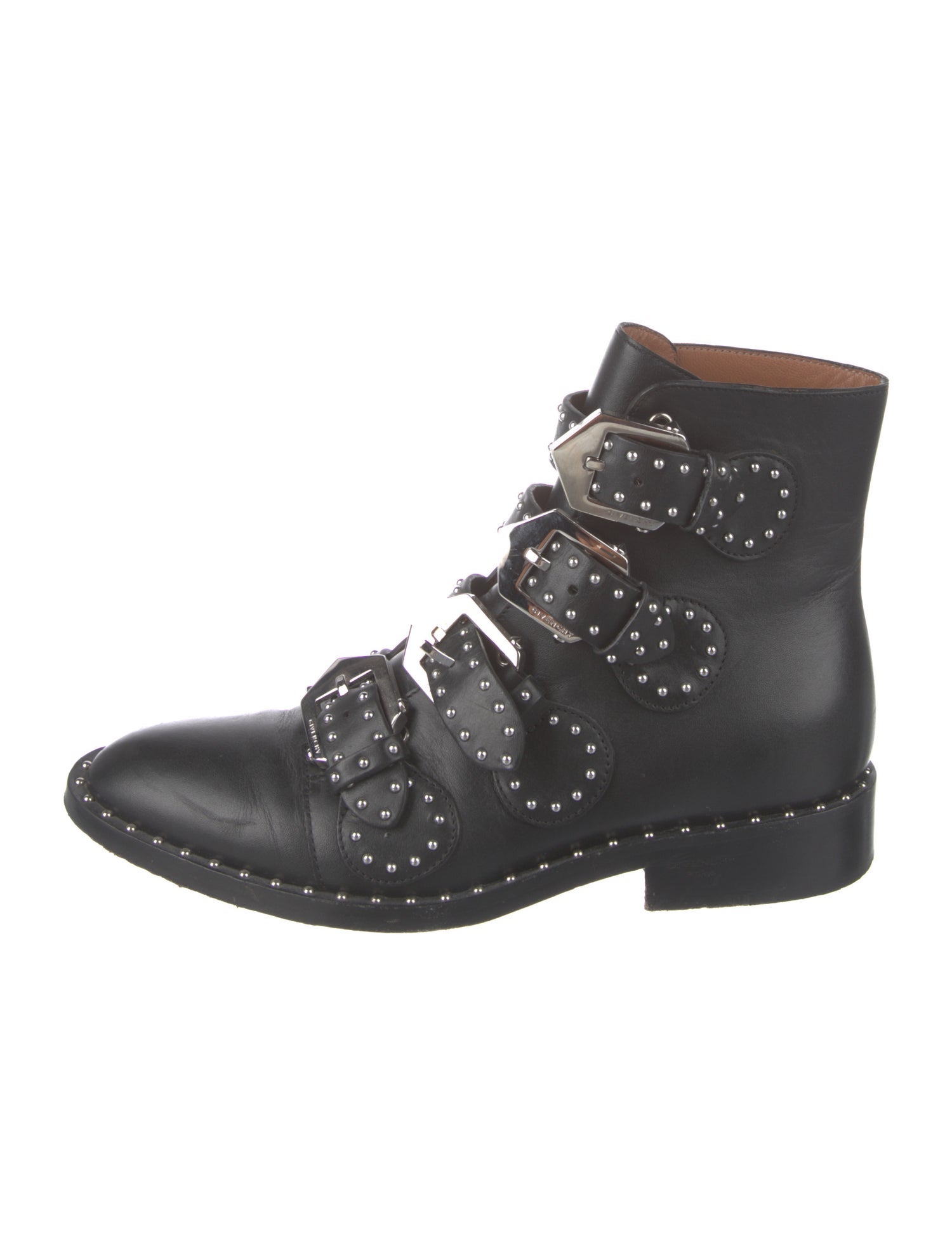 Givenchy Leather Studded Accents Combat Boots
