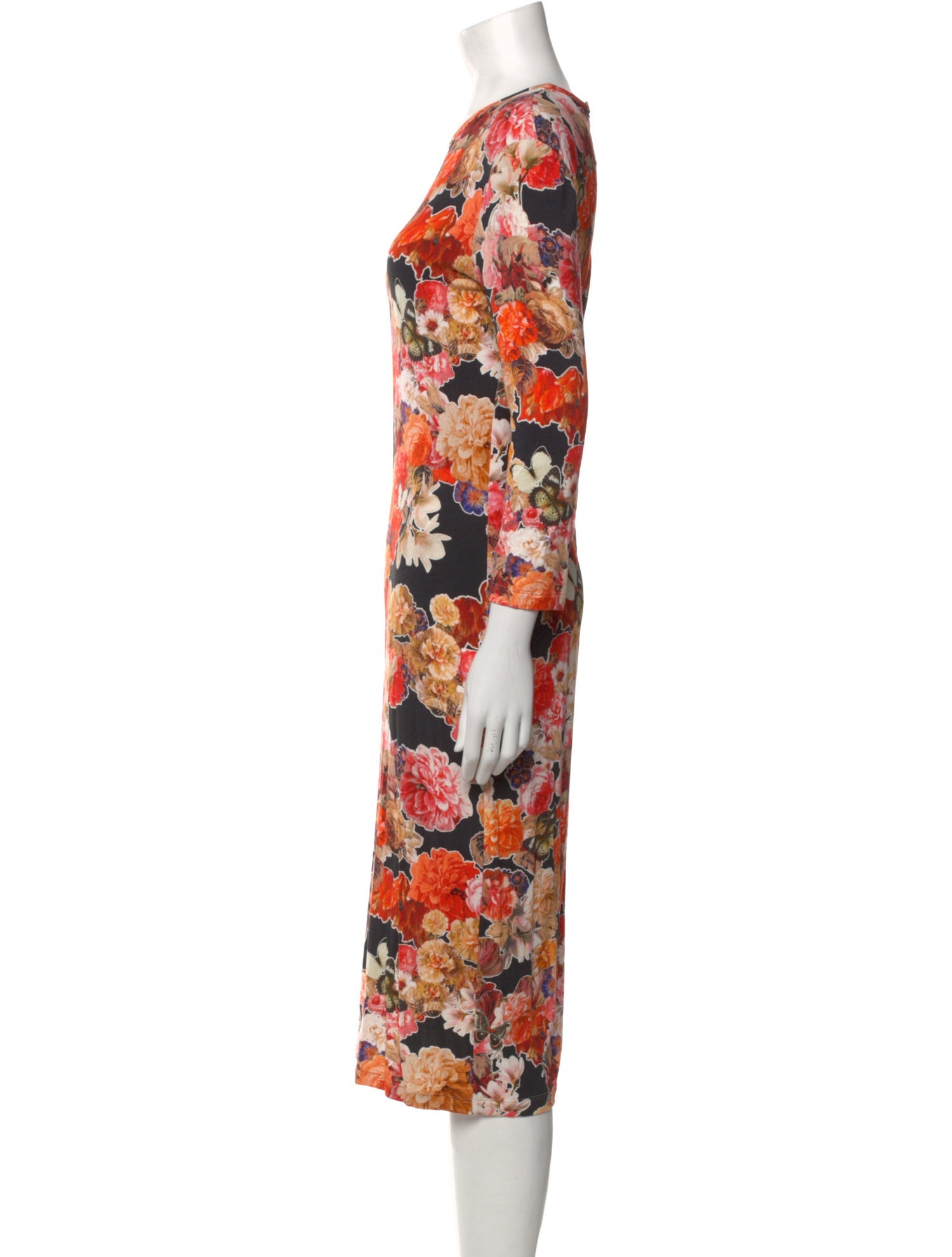Givenchy Floral Print Midi Length Dress