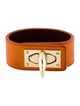 Givenchy Leather Shark Tooth Lock Bracelet