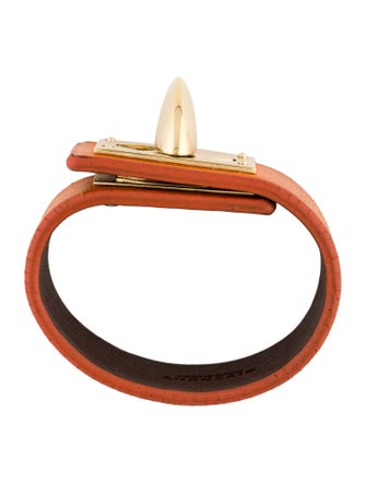 Givenchy Leather Shark Tooth Lock Bracelet